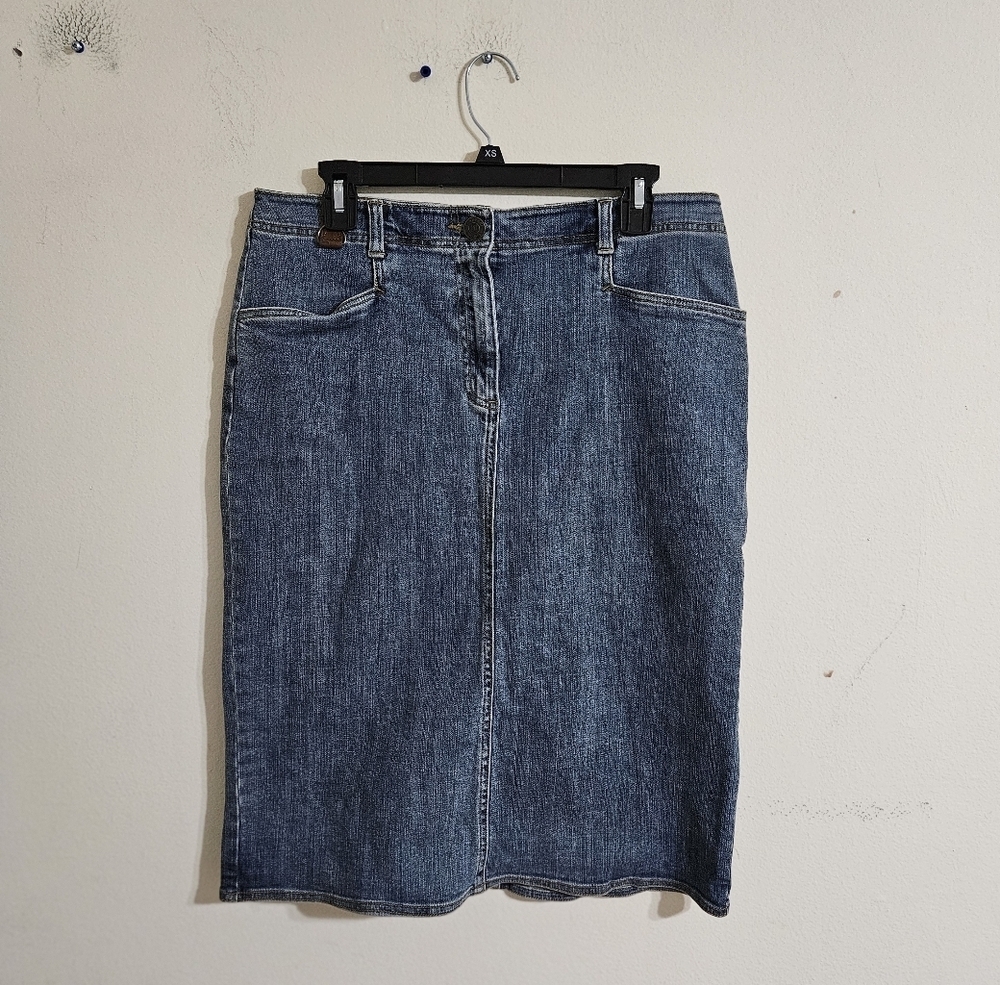 Lands End Denim Skirt